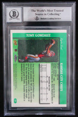 1997 Topps Chrome #24 Tony Gonzalez Kansas City Chiefs BAS Autograph 10