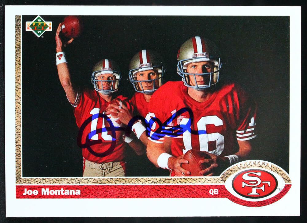 1991 Upper Deck #54 Joe Montana SF 49ers Autograph Beckett Witness