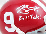 Bryce Young Autographed Alabama Crimson Tide Schutt Mini w/Roll Tide-BAW Holo