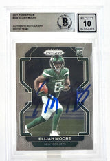 2021 Panini Prizm #346 Elijah Moore Auto New York Jets BAS Autograph 10