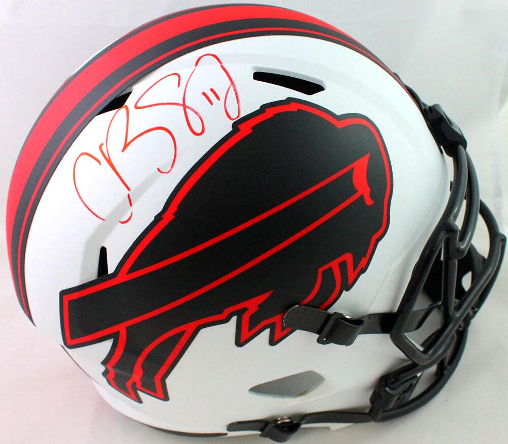 Cole Beasley Autographed Buffalo Bills Lunar Speed F/S Helmet- Beckett W *Red