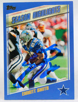 2000 Topps Season Highlights #328 Emmitt Smith Cowboys Autograph Beckett Witness