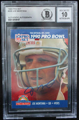 1990 Pro Set #408 Joe Montana Auto San Francisco 49ers BAS Autograph 10