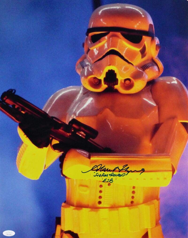 Alan Flyng Autographed Stormtrooper 16x20 Photo w/Stormtrooper - JSA Auth *Black