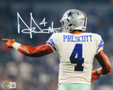 Dak Prescott Autographed Dallas Cowboys 8x10 Back View Photo-Beckett W Hologram