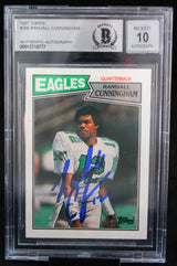 1987 Topps #296 Randall Cunningham Philadelphia Eagles BAS Autograph 10