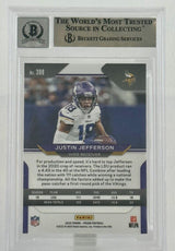 2020 Panini Prizm #398A Justin Jefferson Auto Minnesota Vikings BAS Autograph 10