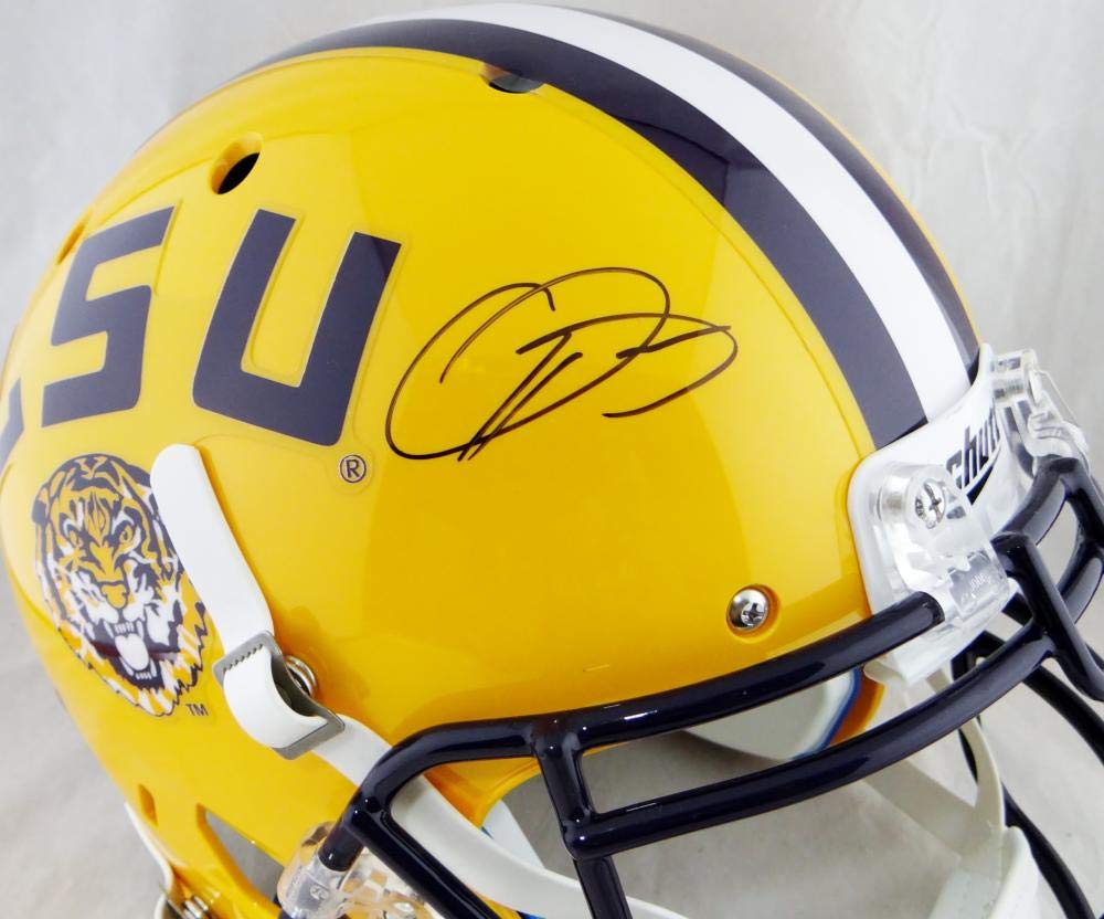 Odell Beckham Autographed LSU Tigers F/S Yellow Authentic Schutt Helmet- JSA W