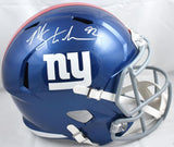 Michael Strahan Autographed New York Giants F/S Speed Helmet-Beckett W Hologram