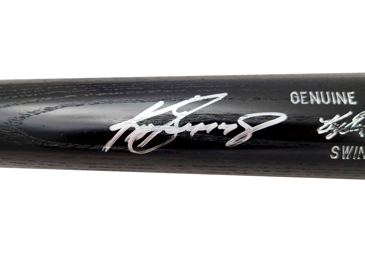 Ken Griffey Jr. Autographed Black Louisville Slugger Swingman Game Model Bat Seattle Mariners Beckett BAS QR Stock #206015