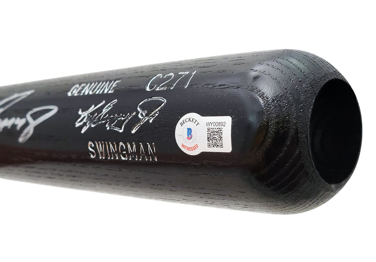 Ken Griffey Jr. Autographed Black Louisville Slugger Swingman Game Model Bat Seattle Mariners Beckett BAS QR Stock #206015