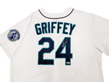 Seattle Mariners Ken Griffey Jr. Autographed White Nike Cooperstown Edition Jersey Retirement Patch Size XXL Beckett BAS QR Stock #206021