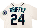 Seattle Mariners Ken Griffey Jr. Autographed White Nike Cooperstown Edition Jersey Retirement Patch Size M Beckett BAS QR Stock #206018