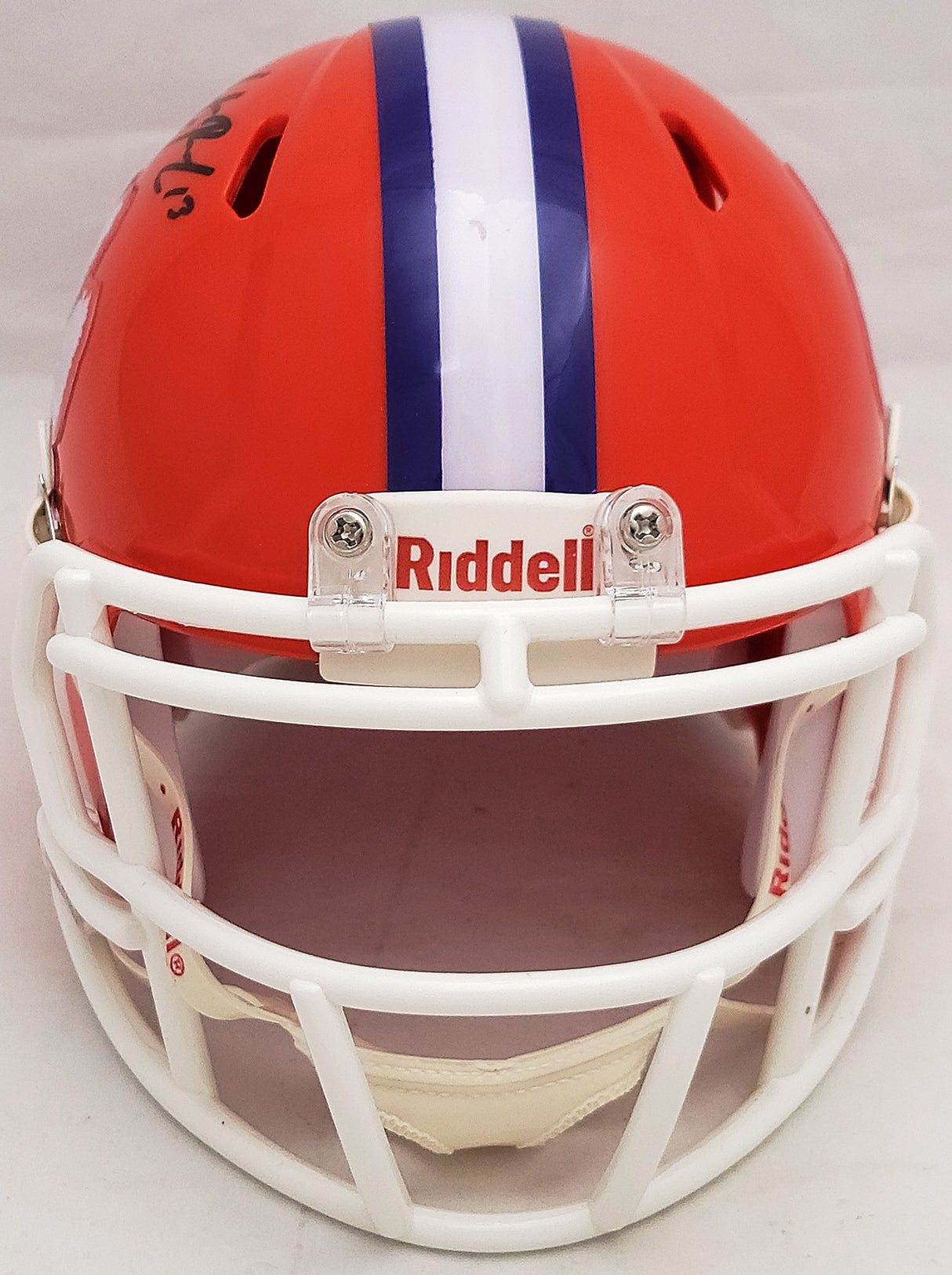 Hunter Renfrow Autographed Clemson Tigers Orange Speed Mini Helmet Beckett BAS QR Stock #205672