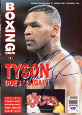 Mike Tyson Autographed Boxing Outlook Magazine Cover Vintage PSA/DNA #Q65579