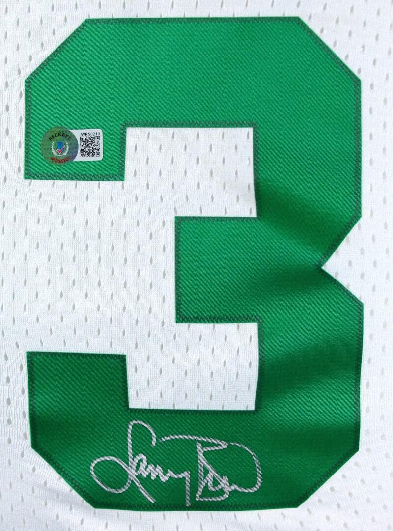 Larry Bird Autographed Celtics White M&N Hardwood Classic Swingman JSY-BAW Holo