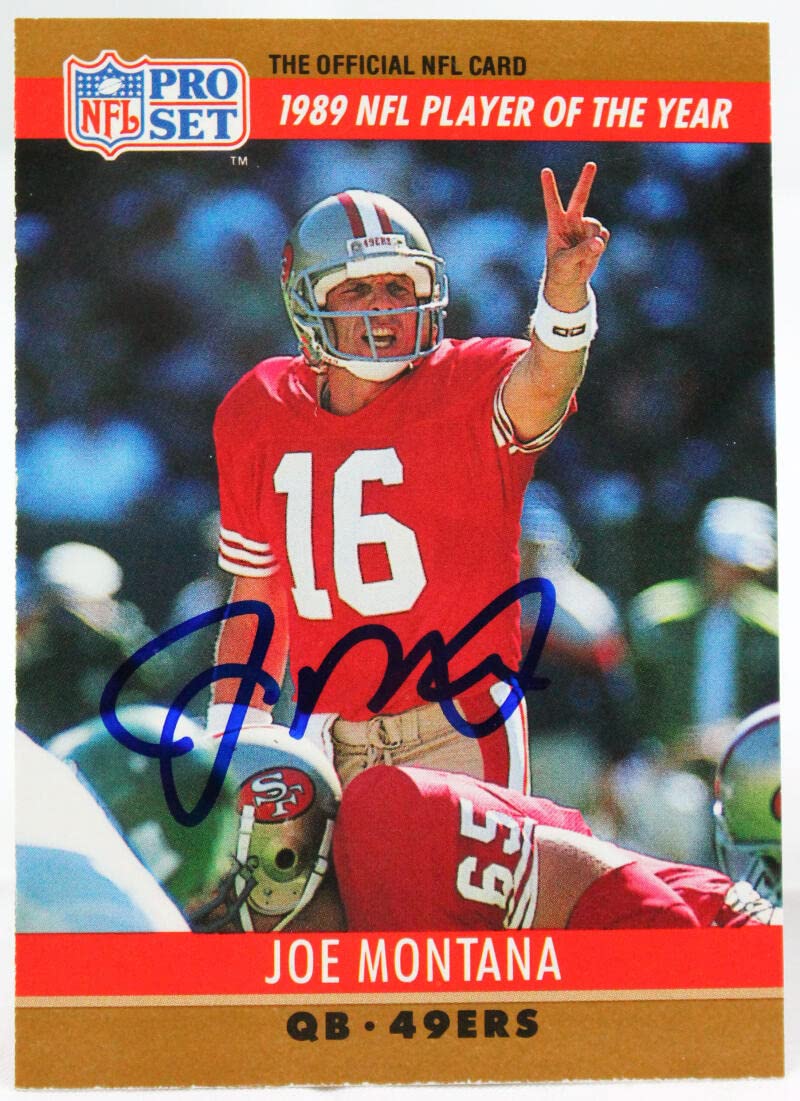 1990 Pro Set #2 Joe Montana Auto SF 49ers Autograph Beckett Witness