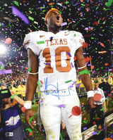 Vince Young Autographed Texas Longhorns 16x20 Confetti Photo - Beckett W Holo