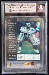 1996 Upper Deck SP #21 Deion Sanders Dallas Cowboys BAS Autograph 10