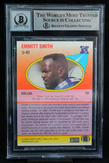 1990 Fleer Update #U40 Emmitt Smith Dallas Cowboys BAS Autograph 10