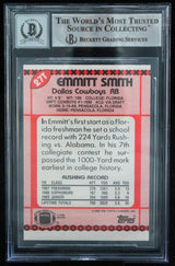 1990 Topps Traded #27T Emmitt Smith Auto Dallas Cowboys BAS Autograph 10