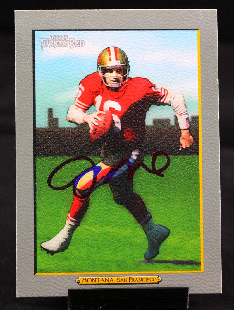 2006 Topps Turkey Red #237 Joe Montana SF 49ers Auto Beckett Witness