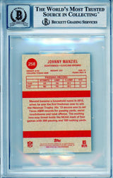 2014 Topps 1963 Mini #258 Johnny Manziel RC Cleveland Browns BAS Autograph 10