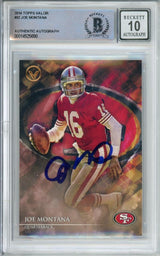 2014 Topps Valor #82 Joe Montana San Francisco 49ers BAS Autograph 10