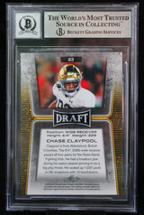 2020 Leaf Draft #23 Chase Claypool Notre Dame Fighting Irish BAS Autograph 10