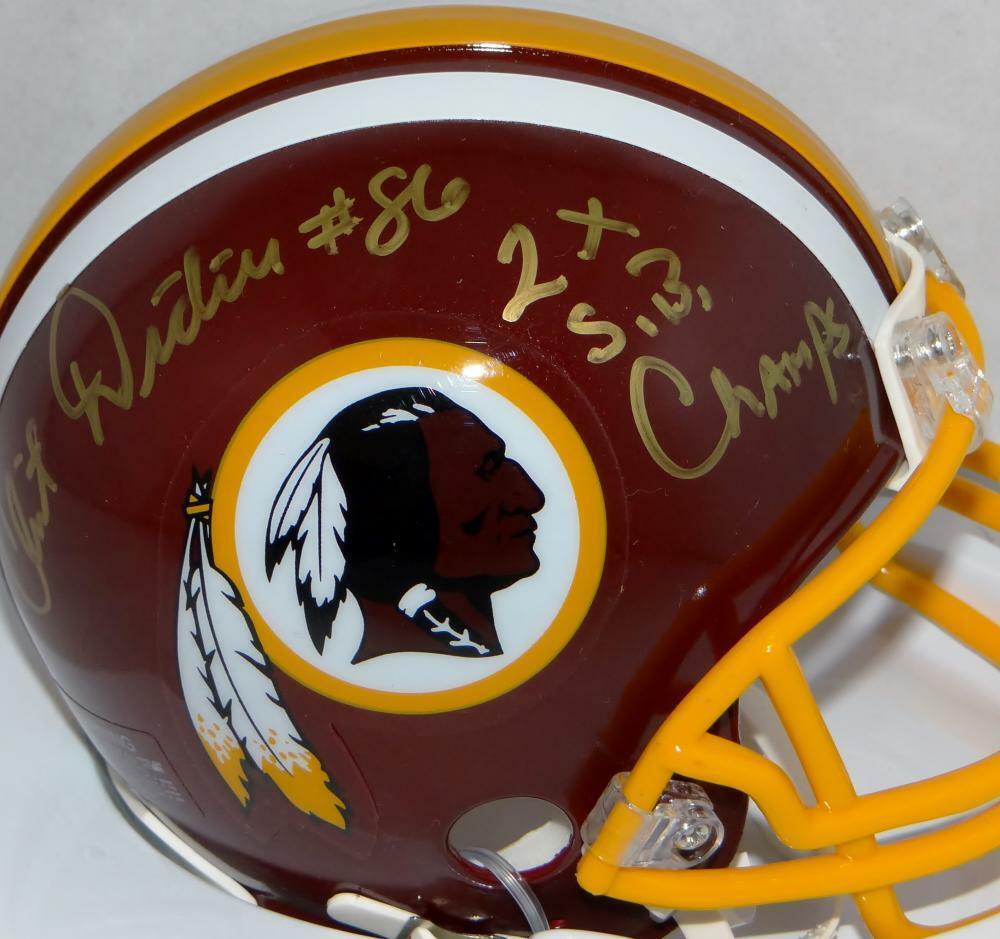 Clint Didier Autographed Washington Mini Helmet W/ SB Champs- Jersey Source Auth