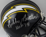 Bobby Beathard Autographed Chargers Mini Helmet w/ HOF - Beckett W Auth *Silver