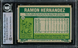 Ramon Hernandez Autographed 1977 Topps Card #468 Chicago Cubs Beckett BAS #14230954