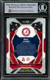 Mac Jones Autographed 2021 Panini Prizm Draft Picks All Americans Rookie Card #183 Alabama Crimson Tide Beckett BAS #14231886