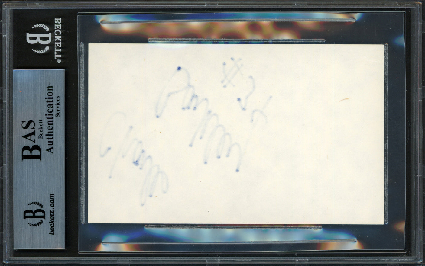 Charles Barkley Autographed 3x5 Index Card Philadelphia 76ers Vintage Signature Beckett BAS #14232596