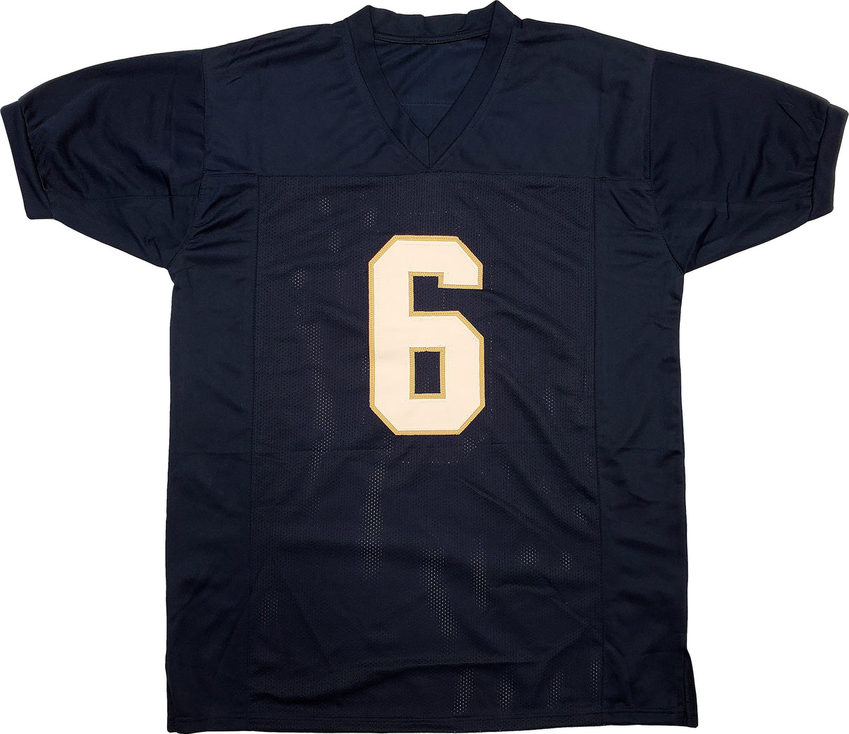 Notre Dame Fighting Irish Jeremiah Owusu-Koramoah Autographed Blue Jersey Beckett BAS Stock #196089