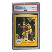 Magic Johnson Signed LA Lakers 1986 Star #10 Trading Card PSA/DNA Gem MT 10 - Sports Integrity