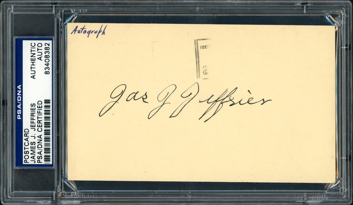 James J. Jeffries Autographed Postcard PSA/DNA #83408382