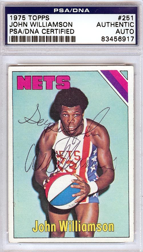 John Williamson Autographed 1975 Topps Card #251 New York Nets PSA/DNA #83456917