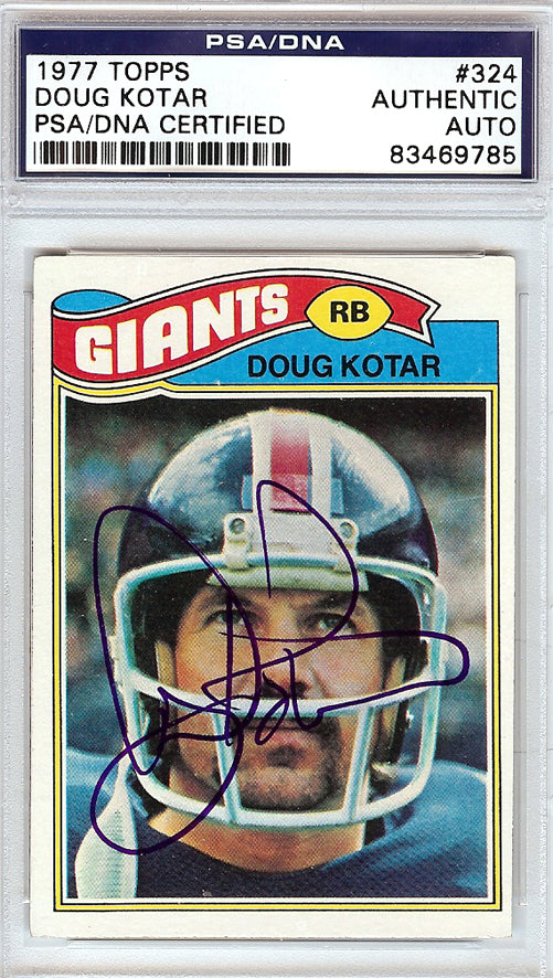 Doug Kotar Autographed 1977 Topps Card #324 New York Giants PSA/DNA #83469785