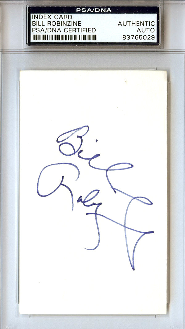 Bill Robinzine Autographed 3x5 Index Card Kansas City Kings PSA/DNA #83765029