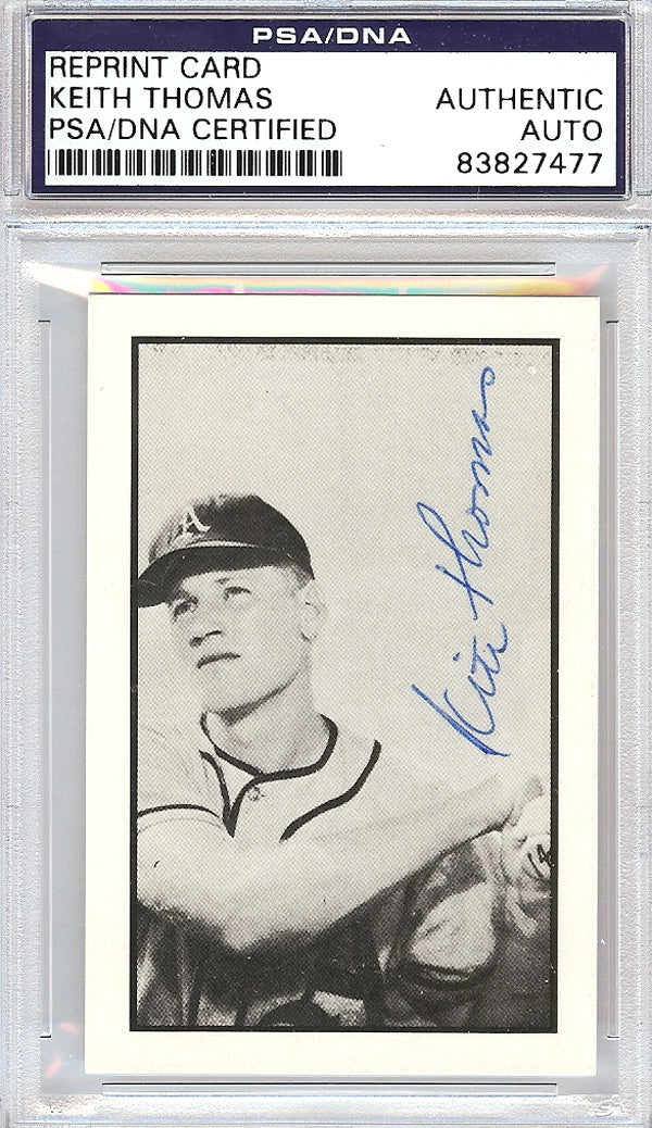 Keith Thomas Autographed 1953 Bowman Reprint Card #62 Philadelphia A's PSA/DNA #83827477