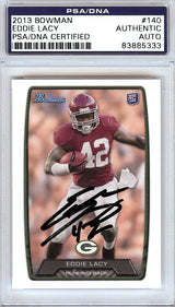 Eddie Lacy Autographed 2013 Bowman Card #140 Alabama Crimson Tide PSA/DNA #83885333