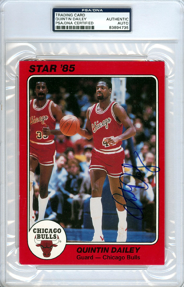 Quintin Dailey Autographed 1985 Star Card #3 Chicago Bulls PSA/DNA #83894735