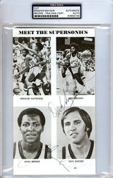 John Brisker, "Downtown" Fred Brown & Dick Snyder Autographed 4.5x8 Cut Signature Seattle Sonics PSA/DNA #83894744