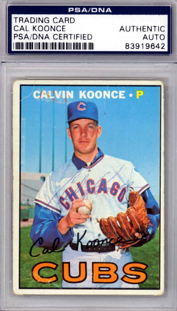 Cal Koonce Autographed 1967 Topps Card #171 Chicago Cubs PSA/DNA #83919642