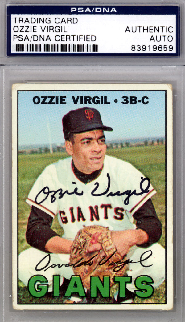 Ozzie Virgil Autographed 1967 Topps Card #132 San Francisco Giants PSA/DNA #83919659