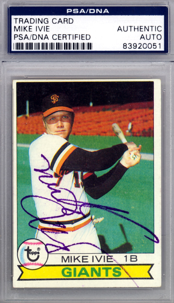 Mike Ivie Autographed 1979 Topps Card #538 San Francisco Giants PSA/DNA #83920051