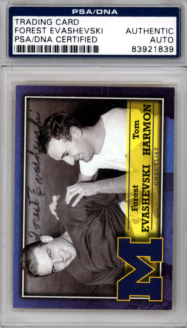 Forest Evashevski Autographed 2002 Trading Card Michigan Wolverines PSA/DNA #83921839