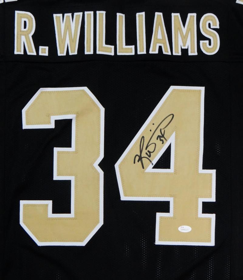 Ricky Williams Autographed Black Pro Style Jersey- JSA Witnessed Auth *4 Up