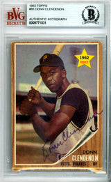 Donn Clendenon Autographed 1962 Topps Rookie Card #86 Pittsburgh Pirates Beckett BAS #9771031